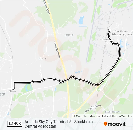 40K Bus Line Map