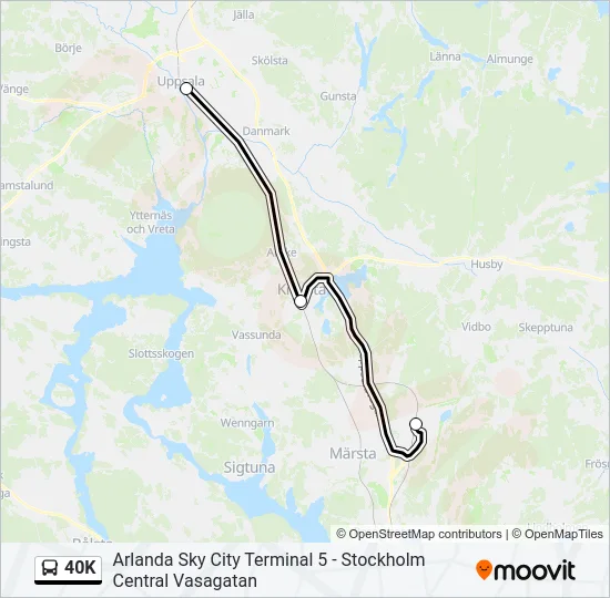 40K Bus Line Map