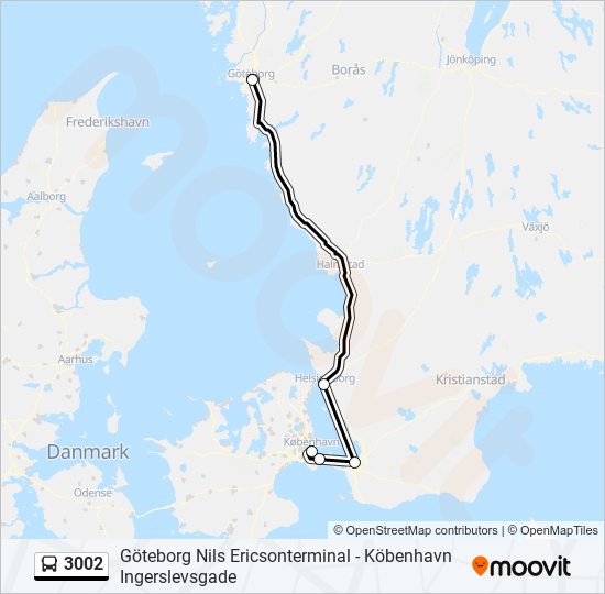 3002 bus Line Map