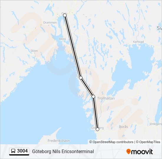 3004 bus Line Map