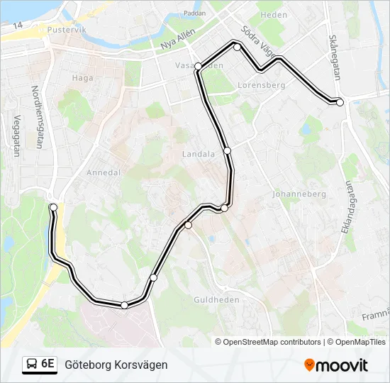 6E  Line Map