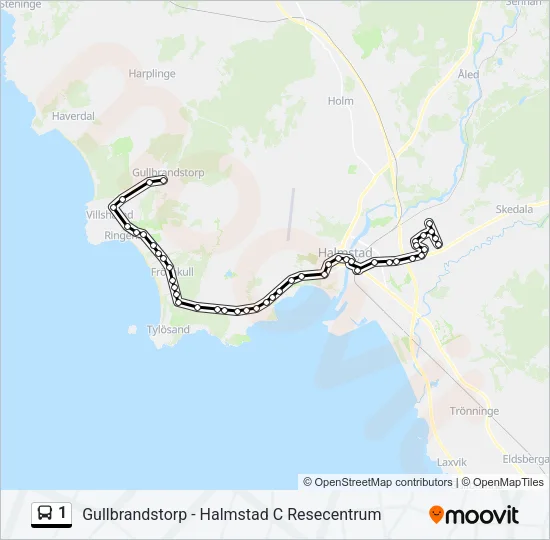 1 Bus Line Map