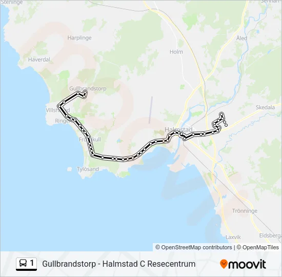 1 Bus Line Map