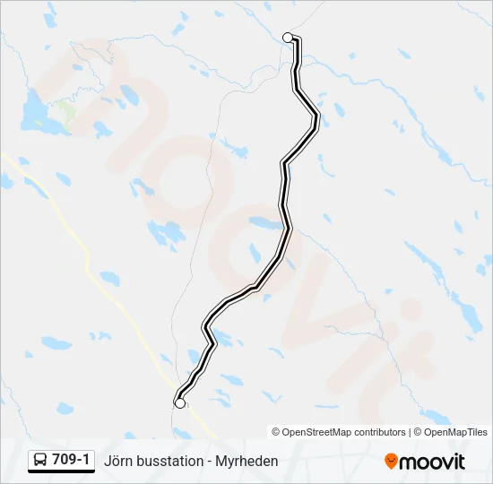 709-1 Bus Line Map