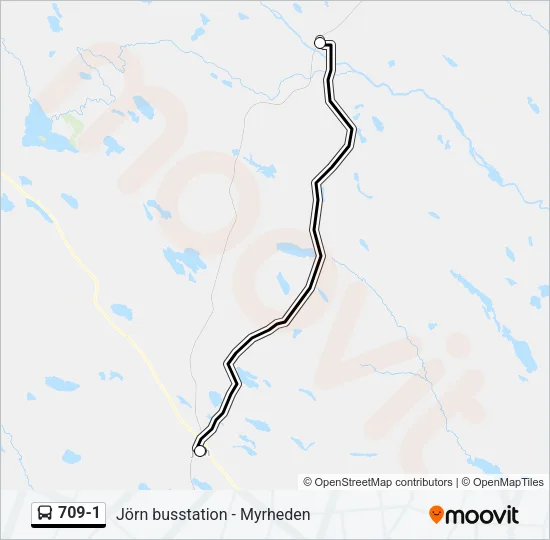 709-1 Bus Line Map