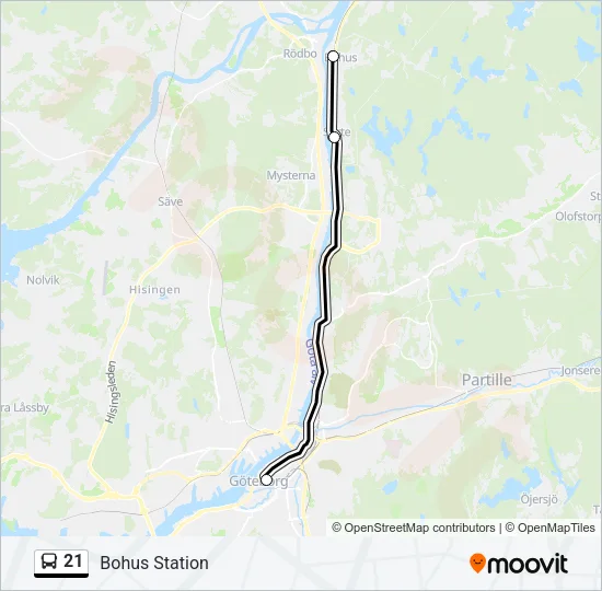 21 Bus Line Map