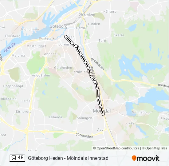 4E Bus Line Map