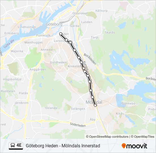 4E bus Line Map