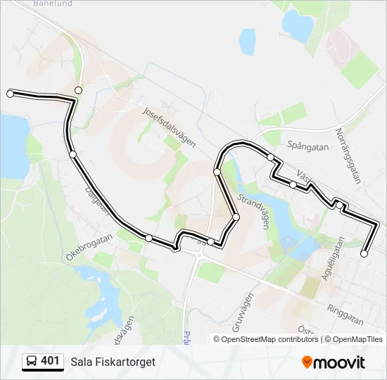 401 Bus Line Map