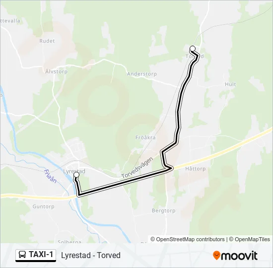 TAXI-1 Bus Line Map