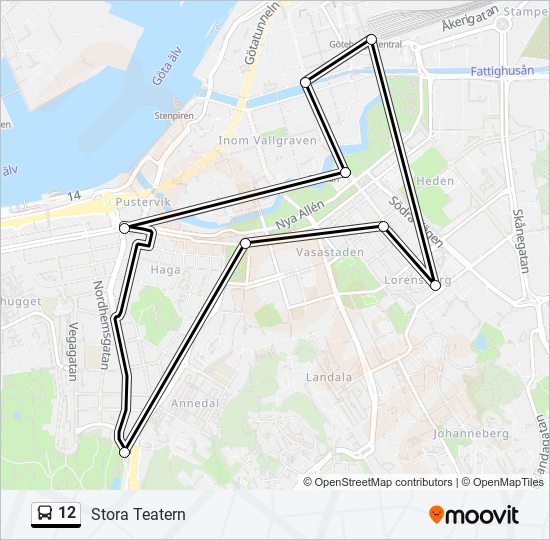 12 bus Line Map