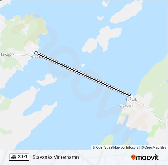 23-1 ferry Line Map