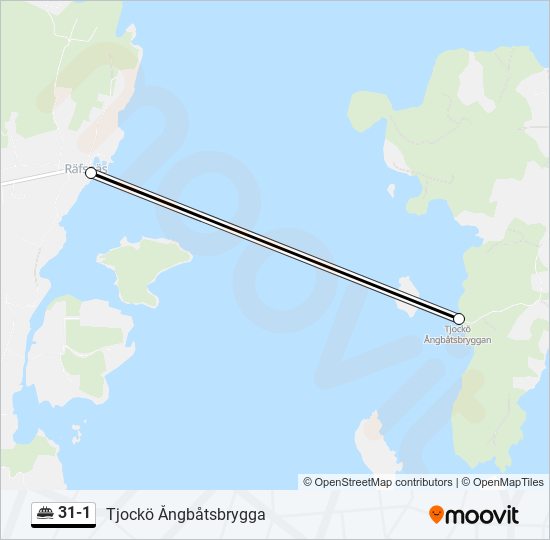 31-1 färja Linje karta