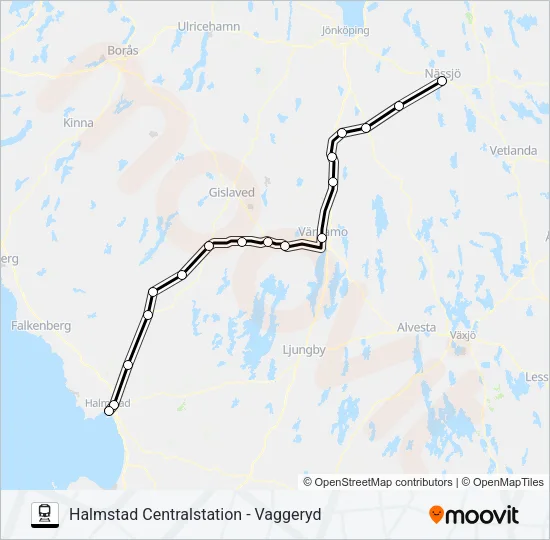 KRÖSATÅG Train Line Map