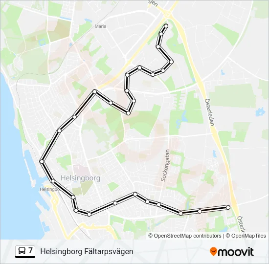7 Bus Line Map