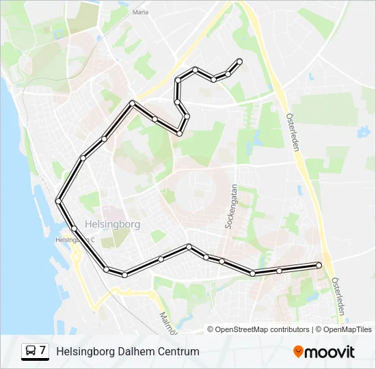 7 Bus Line Map
