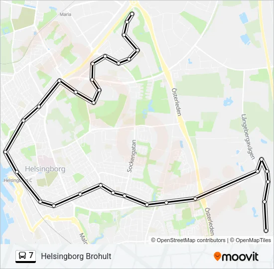 7 Bus Line Map