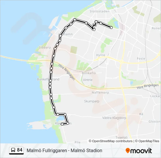 84 Bus Line Map