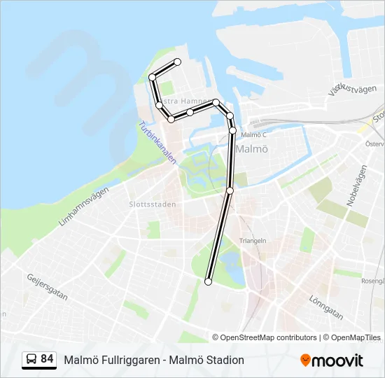 84 Bus Line Map
