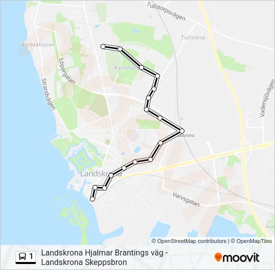 1 Bus Line Map