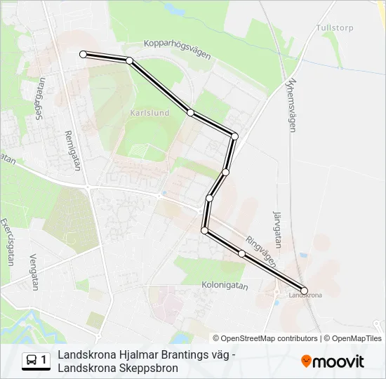 1 Bus Line Map