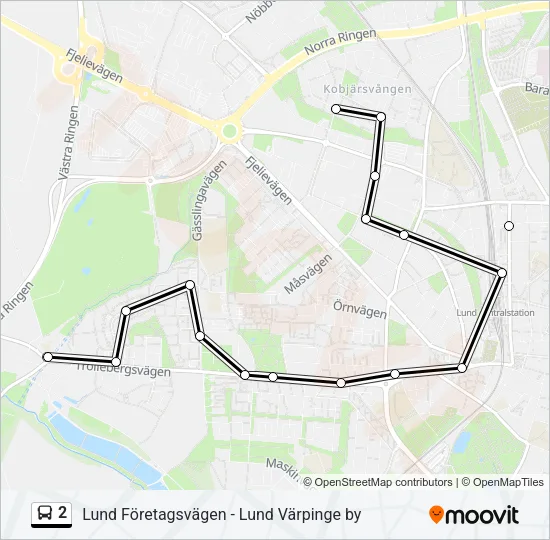 2 Bus Line Map