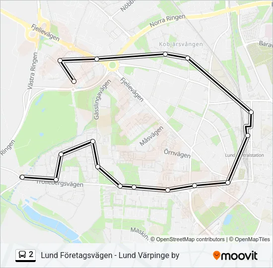 2 Bus Line Map