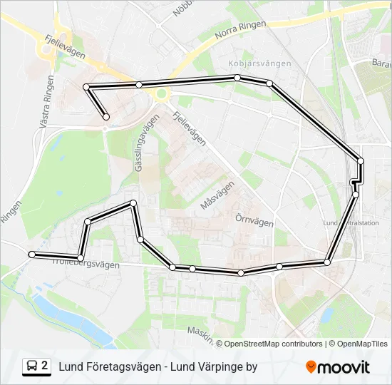 2 Bus Line Map
