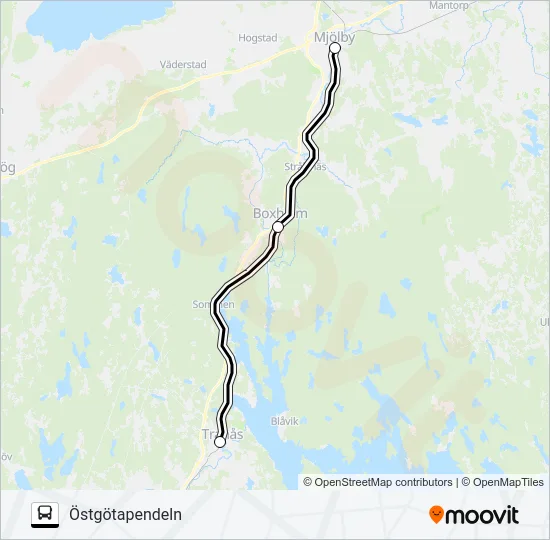 ÖSTGÖTAPENDELN  Line Map