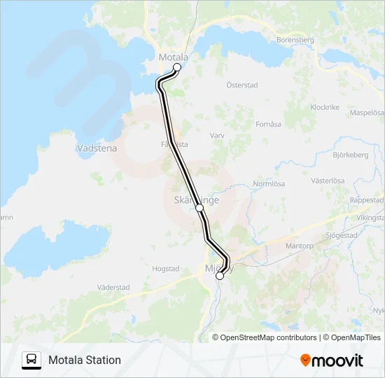 ÖSTGÖTAPENDELN Bus Line Map