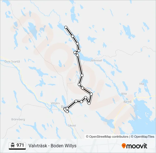 971 Cable Car Line Map