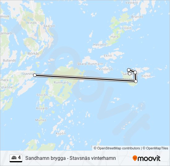 4 ferry Line Map