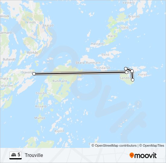 5 ferry Line Map