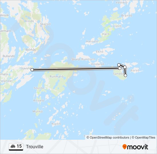 15 ferry Line Map