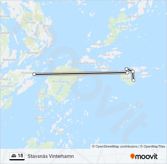 18 ferry Line Map