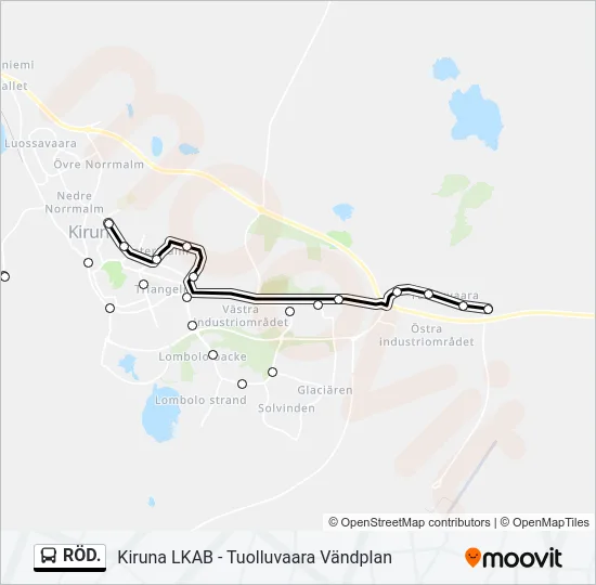 RÖD.  Line Map