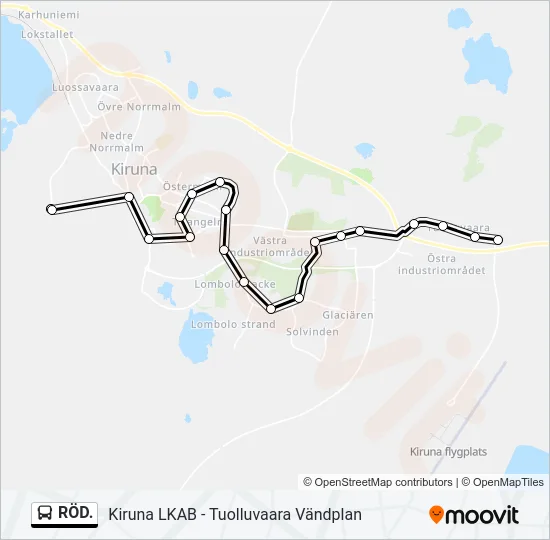 RÖD.  Line Map
