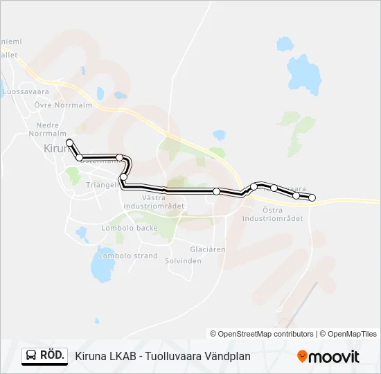 RÖD.  Line Map
