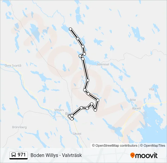 971 Bus Line Map