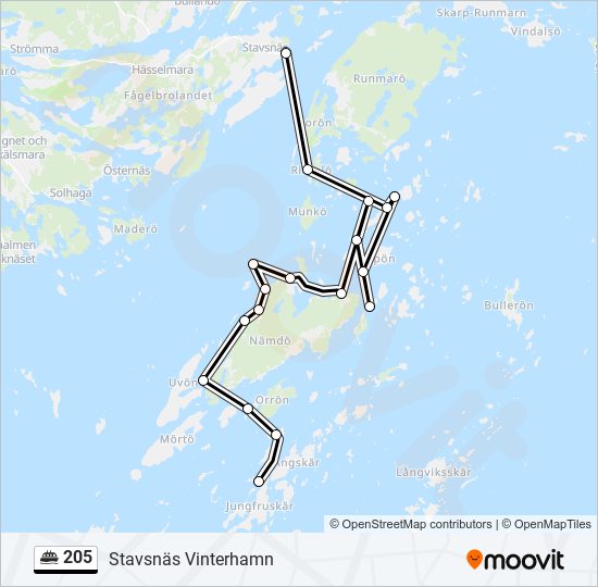 205 ferry Line Map