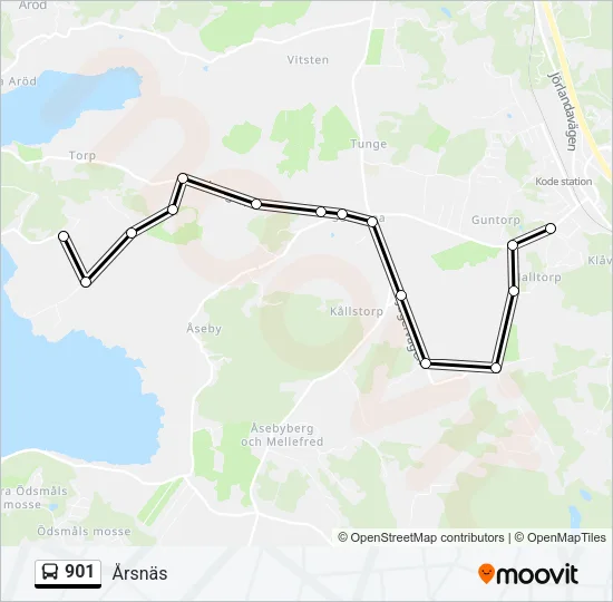 901 Bus Line Map