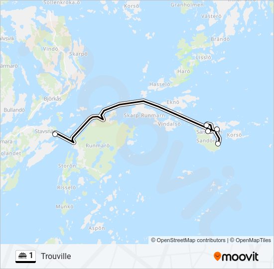 1 ferry Line Map