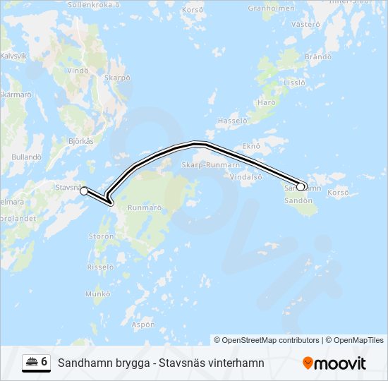 6 ferry Line Map