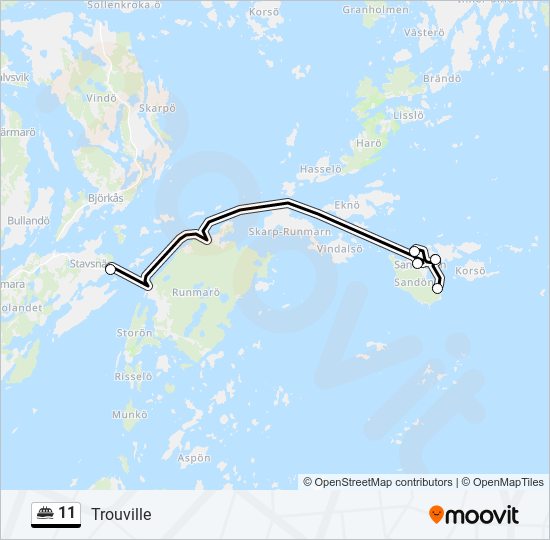 11 ferry Line Map