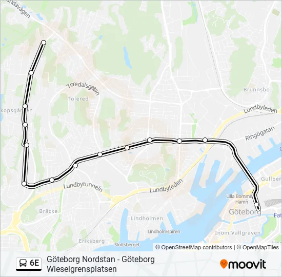 6E Bus Line Map