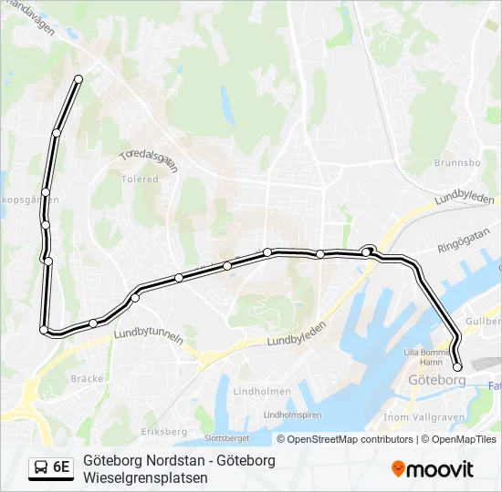 6E Bus Line Map