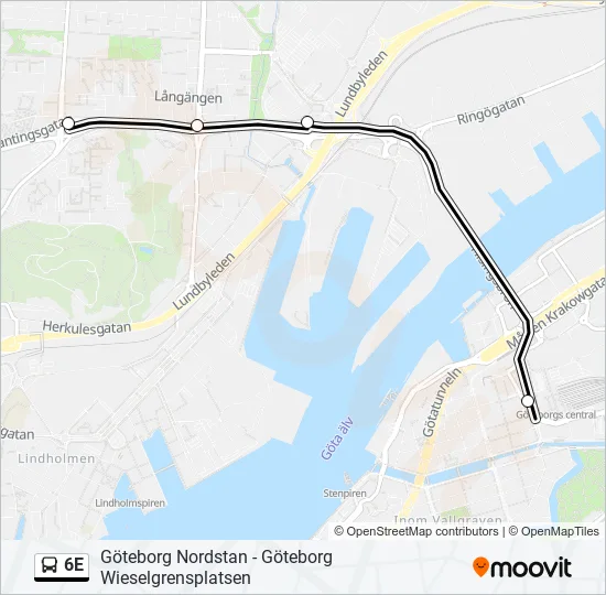 6E Bus Line Map