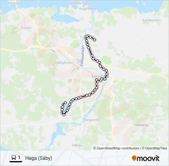 1 Bus Line Map