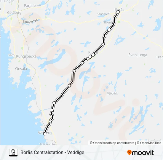 VÄSTTÅGEN  Line Map