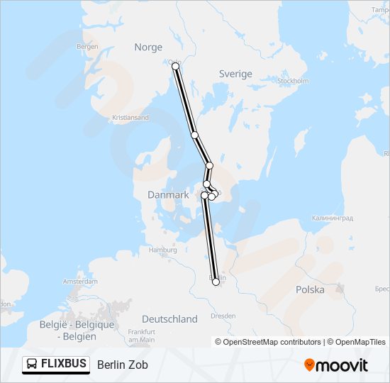 FLIXBUS  Linje karta